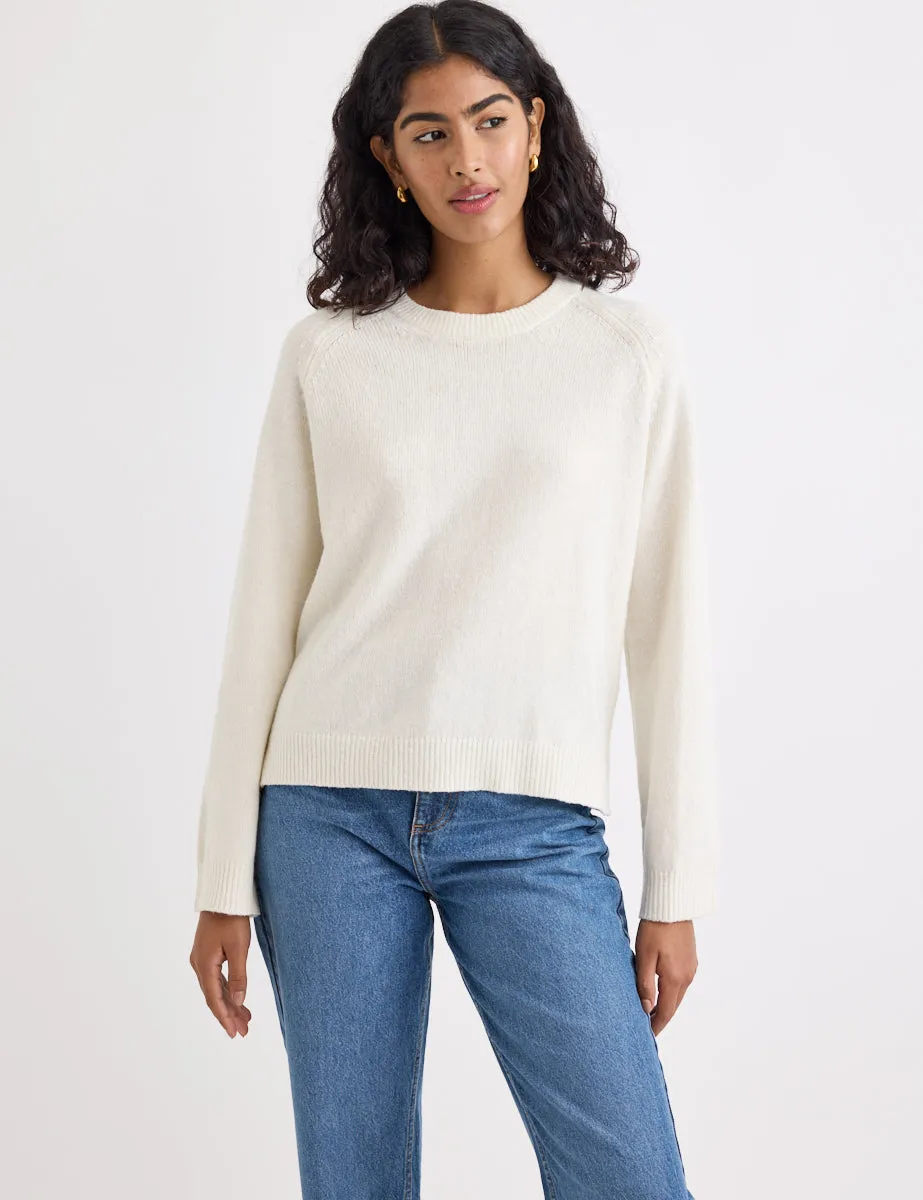 Cream Crew Neck Knitted Jumper sold by Nobody's Child product image thumbnail 3