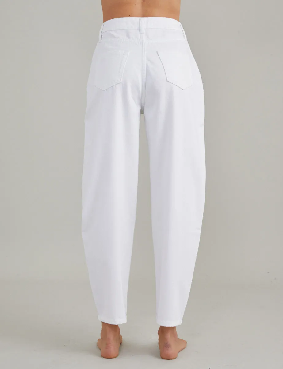 White High Rise Putney Barrel Leg Jeans sold by Nobody's Child product image thumbnail 5