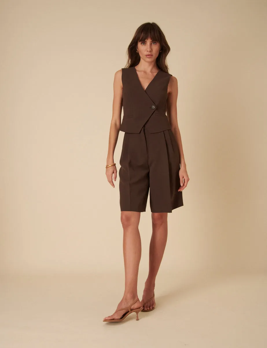 Chocolate Brown Waistcoat sold by Nobody's Child product image thumbnail 4