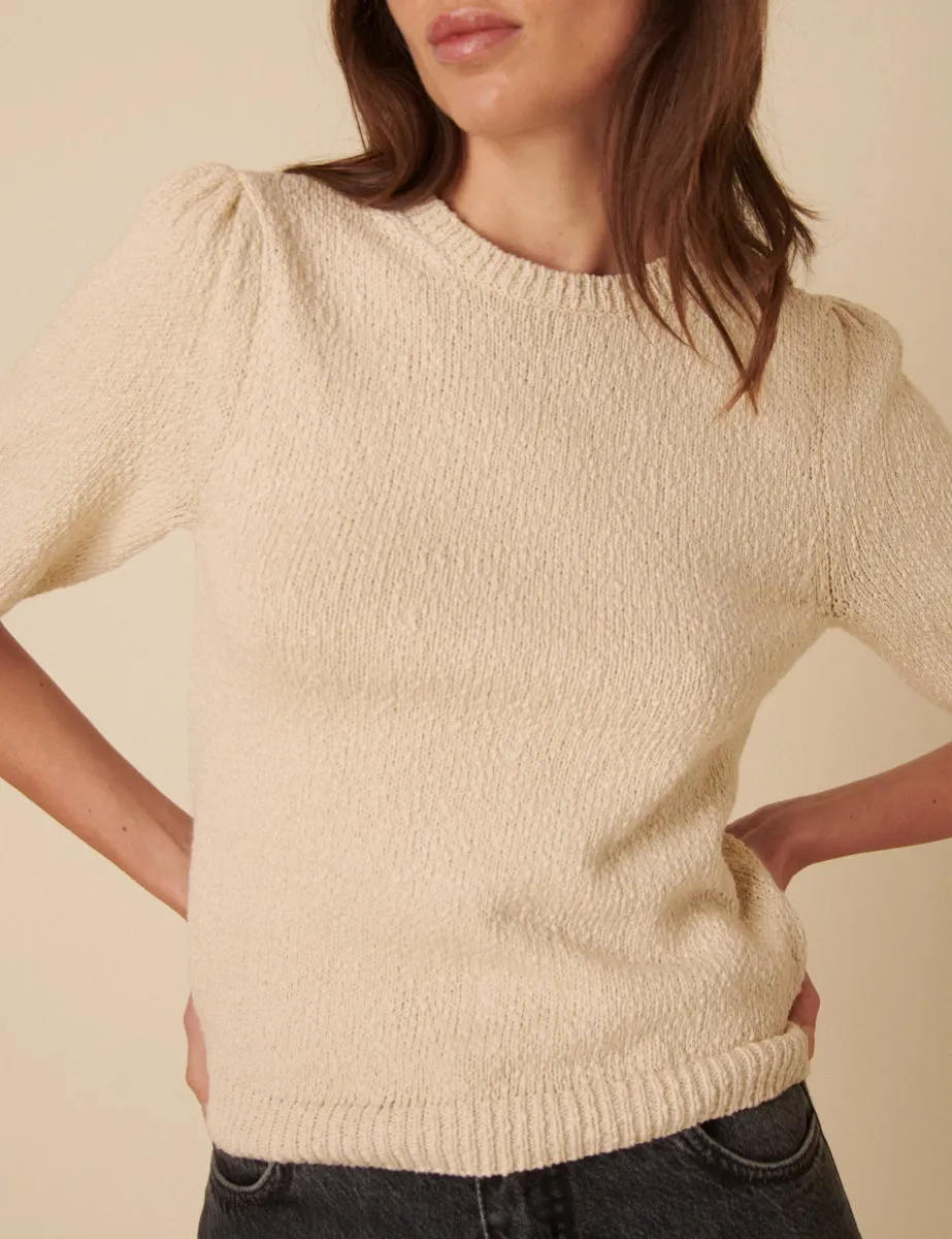 Cream Knitted T-Shirt sold by Nobody's Child product image thumbnail 2
