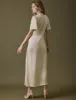 Butter Yellow V Neck Midaxi Erin Dress sold by Nobody's Child