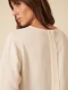 Cream Linen-blend Short-Sleeve Top sold by Nobody's Child