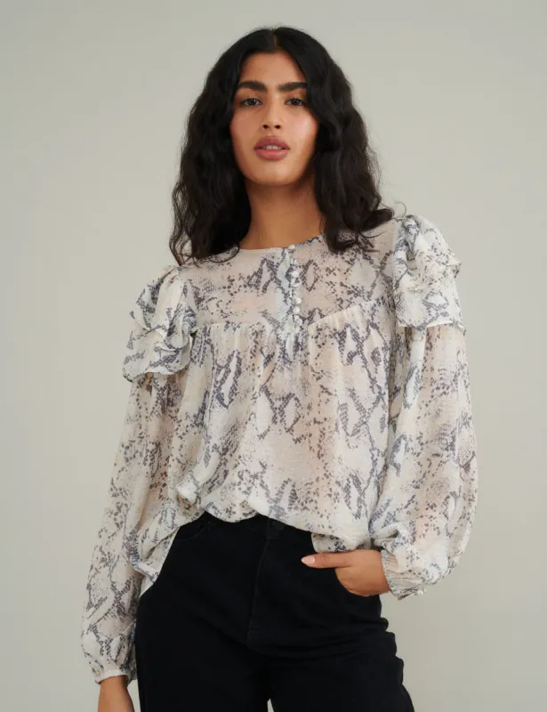Snake Print Blouse sold by Nobody's Child
