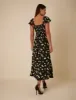 Black Floral Elsie Midi Dress sold by Nobody's Child