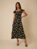 Black Floral Elsie Midi Dress sold by Nobody's Child