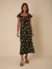 Black Floral Elsie Midi Dress sold by Nobody's Child