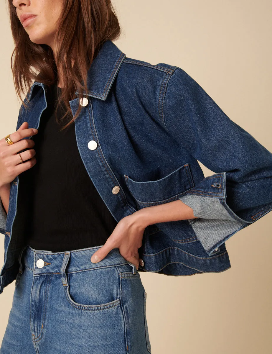 Blue Boxy Denim Jacket sold by Nobody's Child product image thumbnail 4