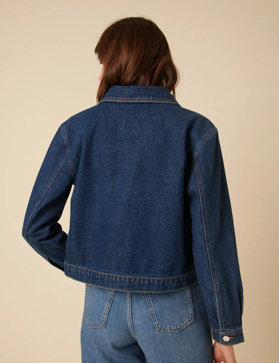 Blue Boxy Denim Jacket sold by Nobody's Child product image thumbnail 5