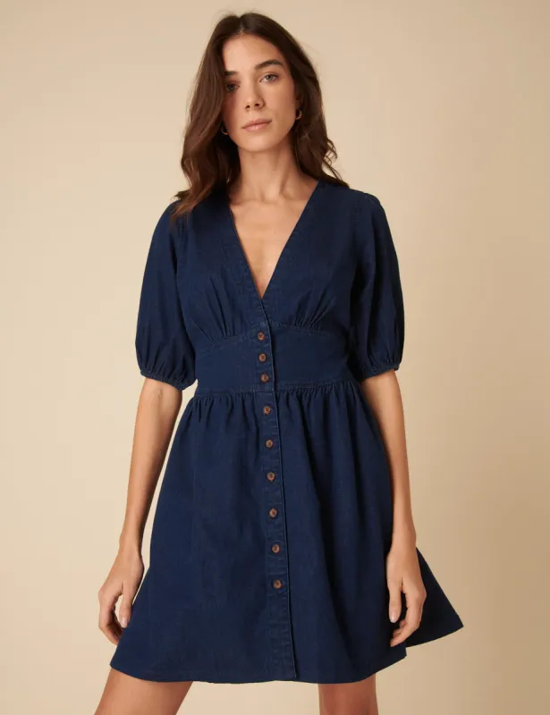 Blue Denim Starlight Mini Dress sold by Nobody's Child