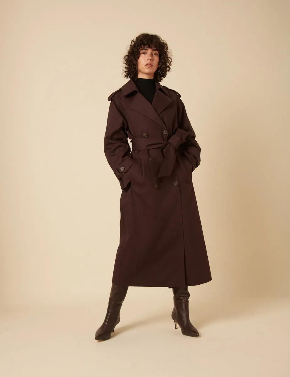 Brown Double Breasted Trench Coat sold by Nobody's Child