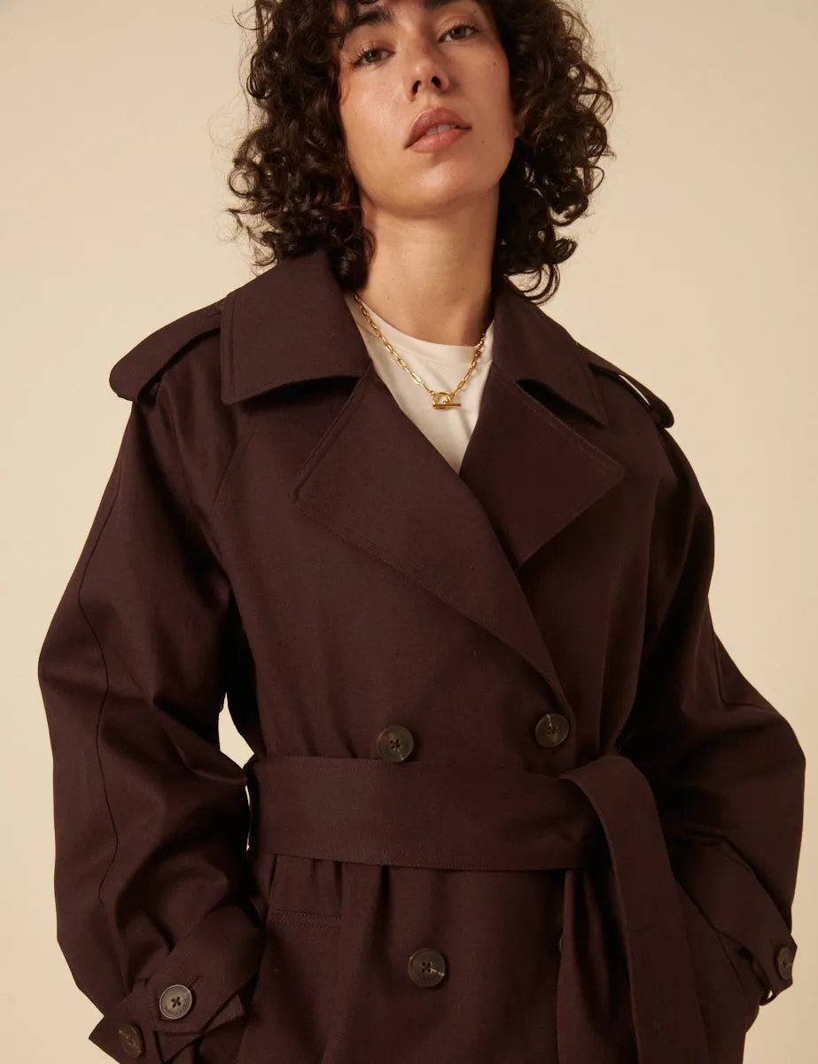 Brown Double Breasted Trench Coat sold by Nobody's Child product image thumbnail 4