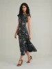 Black Ditsy Floral Seren Midi Dress sold by Nobody's Child