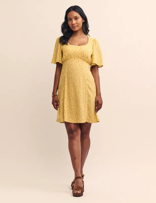 Yellow Floral Dee Dee Mini Dress sold by Nobody's Child