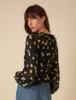 Black Floral Printed Blouse sold by Nobody's Child