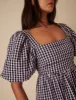 Blue And Pink Gingham Nova Midi Dress sold by Nobody's Child