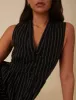 Black Pinstripe Sleeveless Starlight Midi Dress sold by Nobody's Child