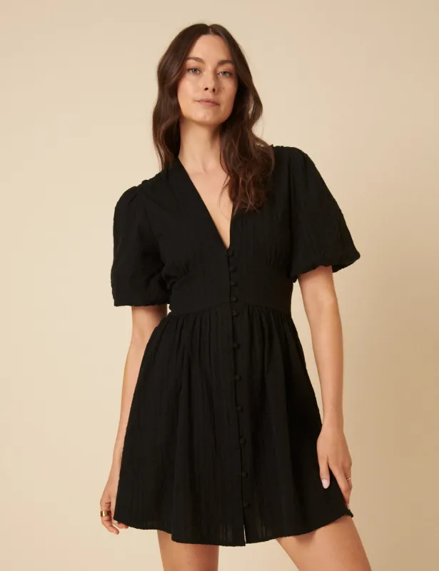 Black Starlight Mini Dress sold by Nobody's Child