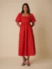 Red Nova Midi Dress sold by Nobody's Child