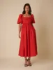 Red Nova Midi Dress sold by Nobody's Child
