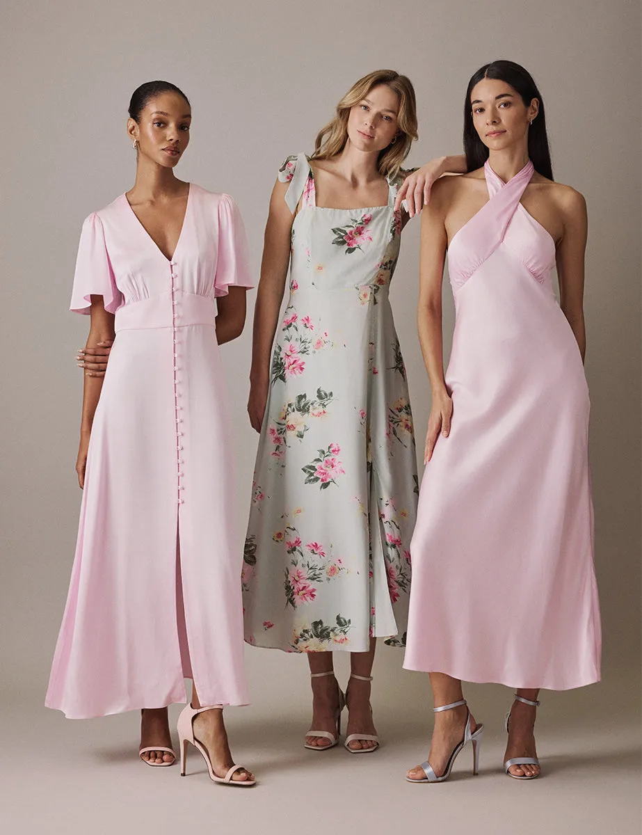 Floral Green Square Neckline Midi Tamar Dress sold by Nobody's Child product image thumbnail 3