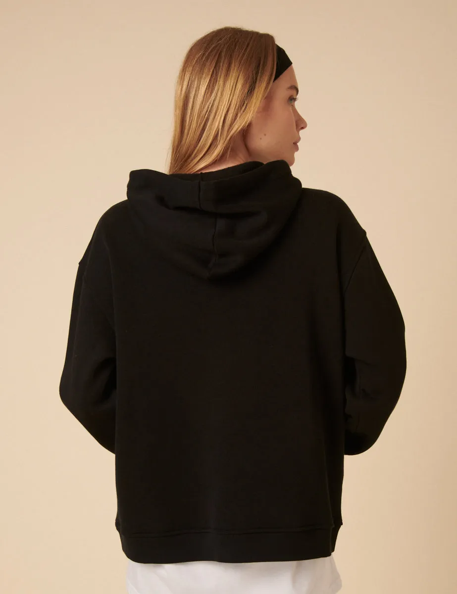 Black Relaxed Hoodie sold by Nobody's Child product image thumbnail 4