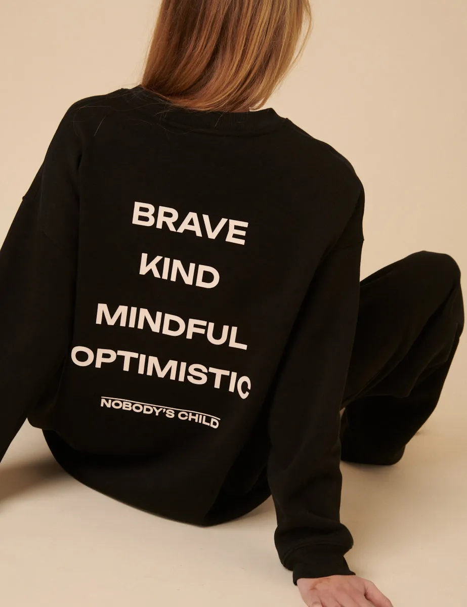 Black Oversized Graphic Sweatshirt sold by Nobody's Child product image thumbnail 2