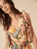 Yellow Floral Linen-blend Coen Mini Dress sold by Nobody's Child