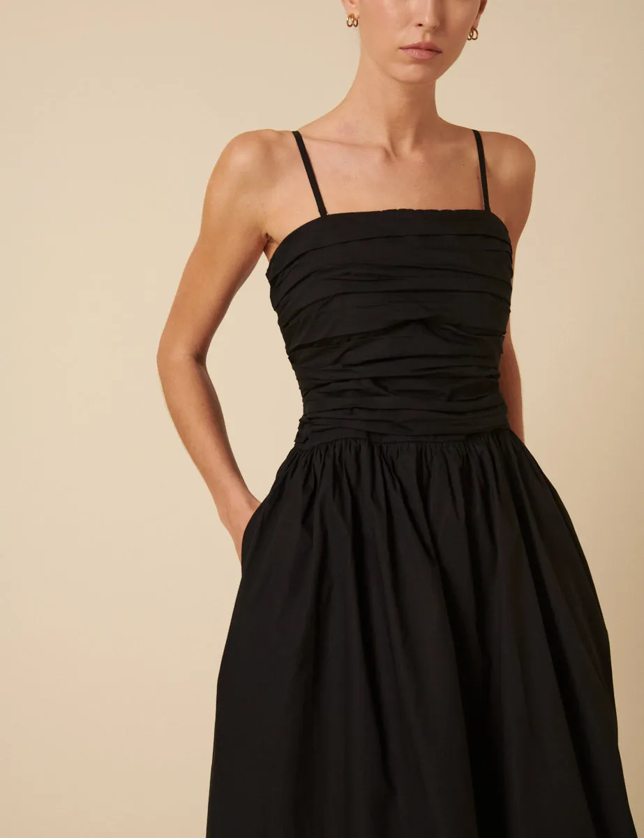 Black Bandeau Bubble Hem Dannie Midi Dress sold by Nobody's Child product image thumbnail 2
