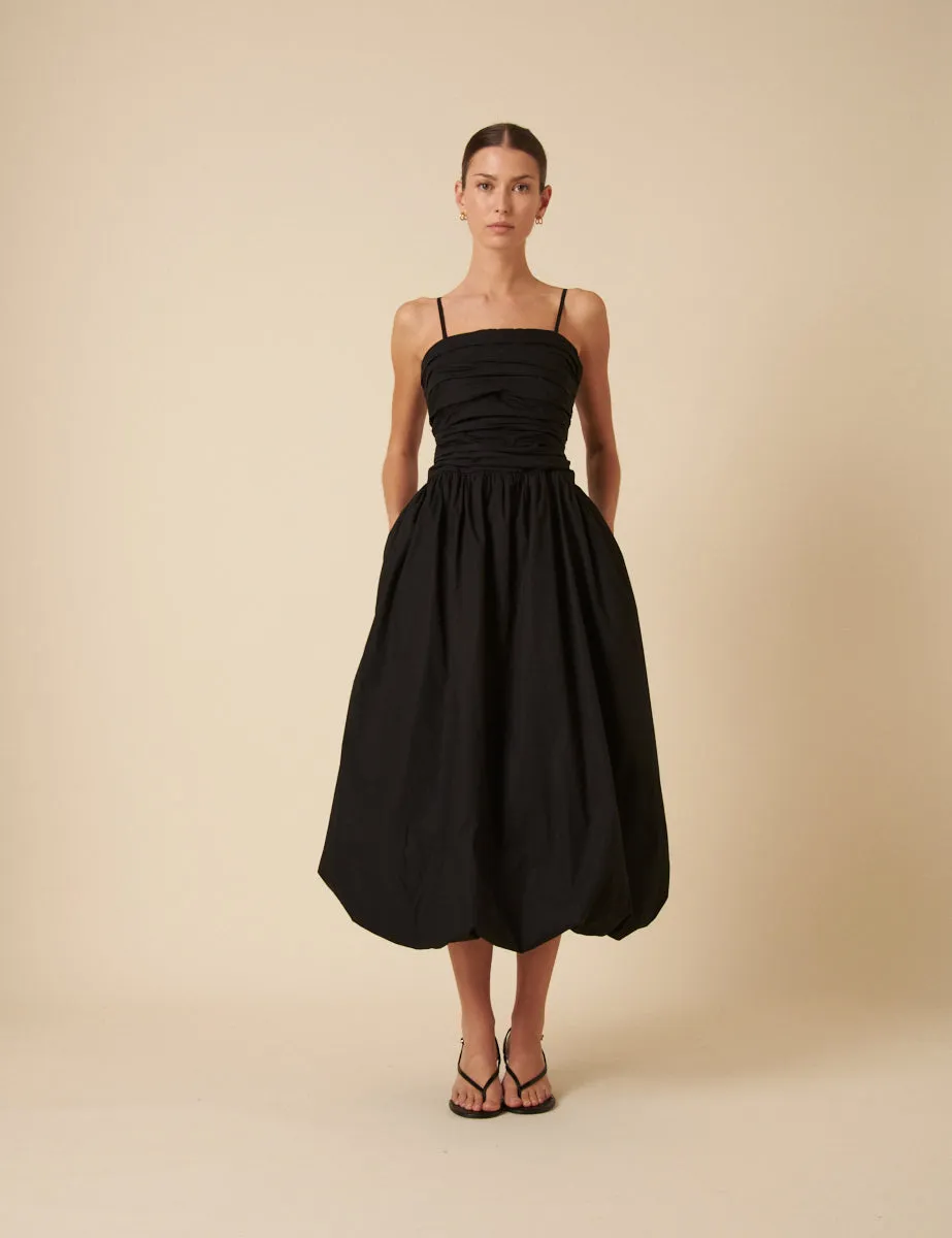 Black Bandeau Bubble Hem Dannie Midi Dress sold by Nobody's Child product image thumbnail 3