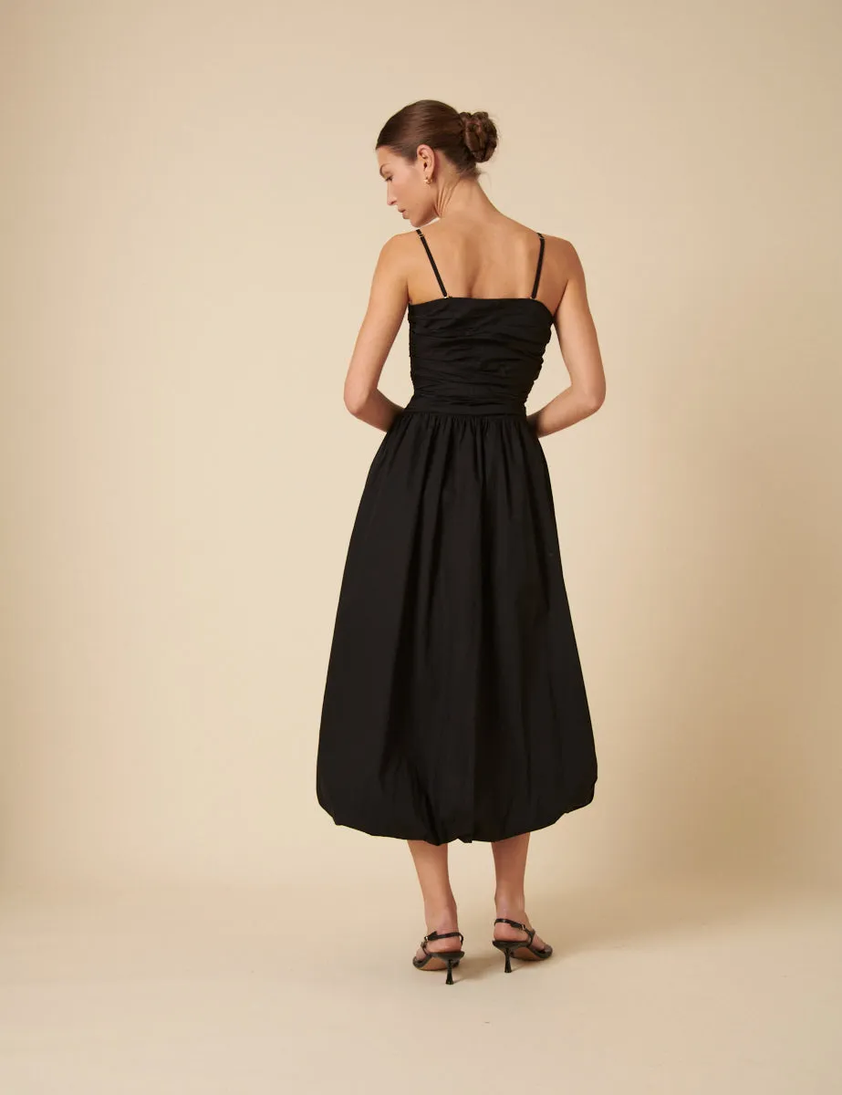 Black Bandeau Bubble Hem Dannie Midi Dress sold by Nobody's Child product image thumbnail 4