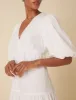 White Tiered Roselena Midi Dress sold by Nobody's Child