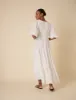 White Tiered Roselena Midi Dress sold by Nobody's Child