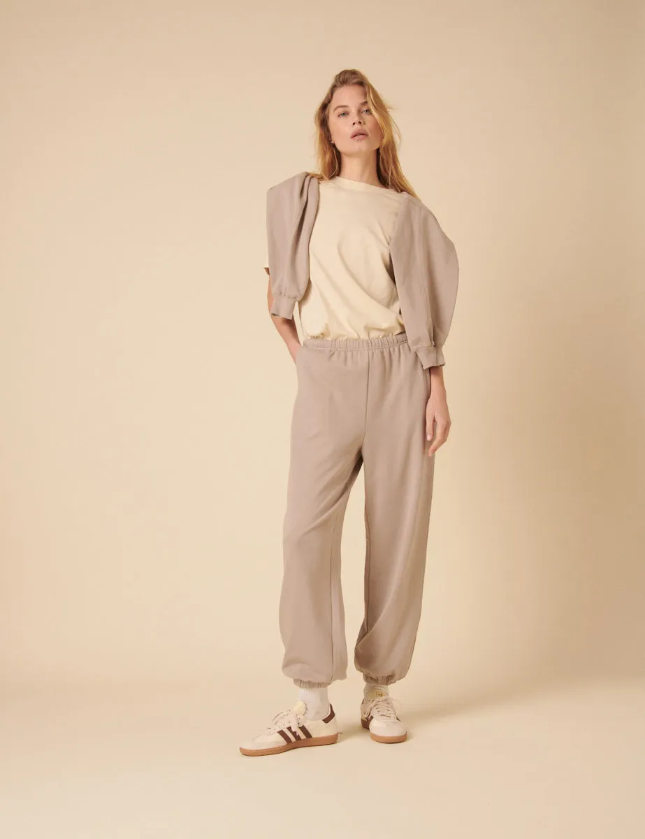 Beige Relaxed Balloon Leg Joggers sold by Nobody's Child