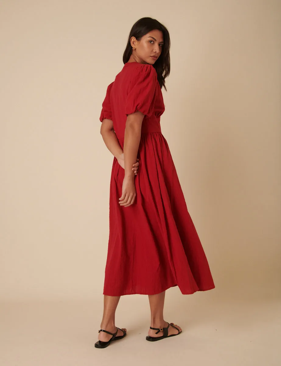 Red Starlight Midi Dress sold by Nobody's Child product image thumbnail 4