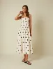 White Polka Dot Bandeau Felicity Midi Dress sold by Nobody's Child