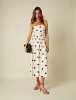 White Polka Dot Bandeau Felicity Midi Dress sold by Nobody's Child