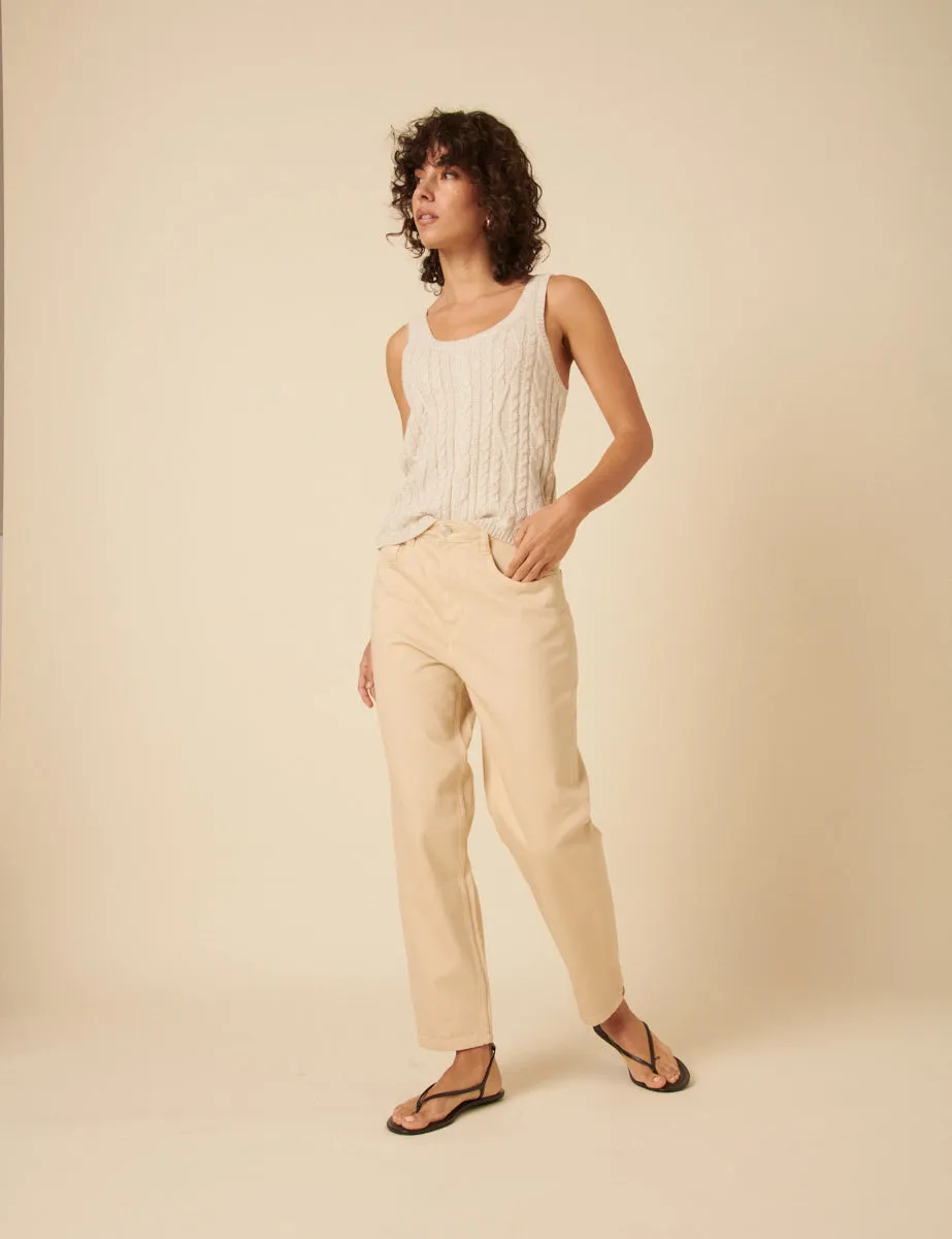 Cream Cable Knit Vest sold by Nobody's Child product image thumbnail 3