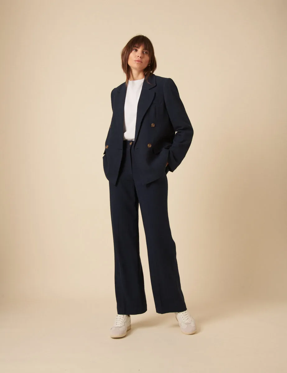 Navy Double Breasted Blazer sold by Nobody's Child product image thumbnail 4