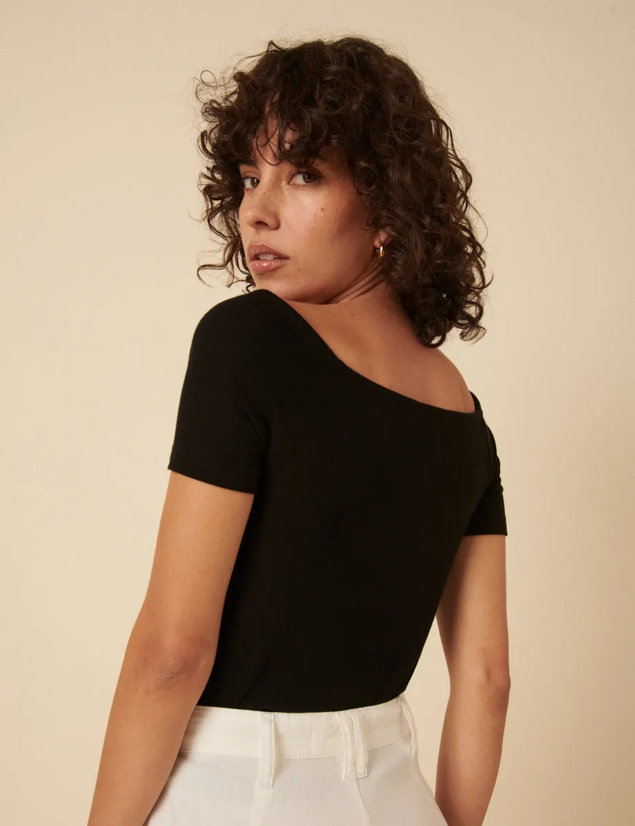 Black Bardot Top sold by Nobody's Child product image thumbnail 5