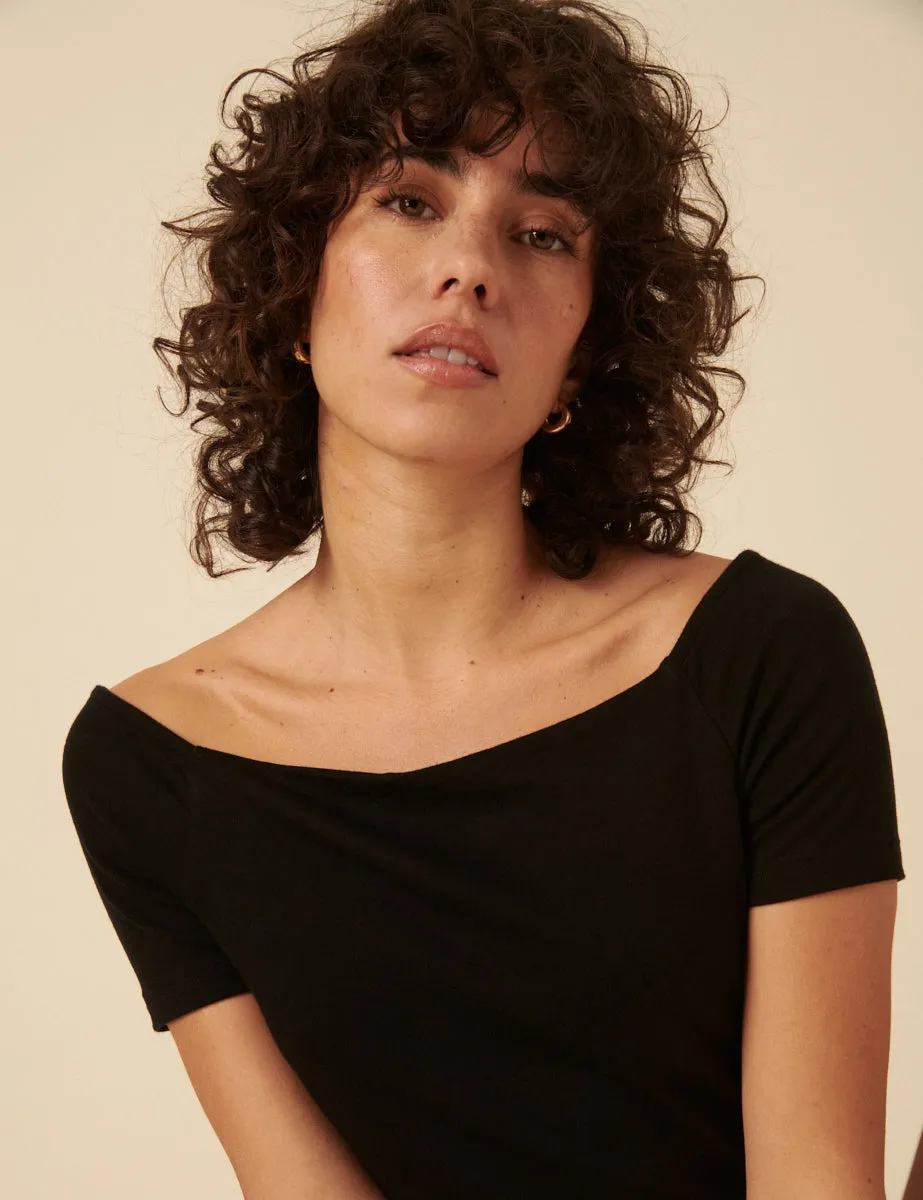 Black Bardot Top sold by Nobody's Child product image thumbnail 2