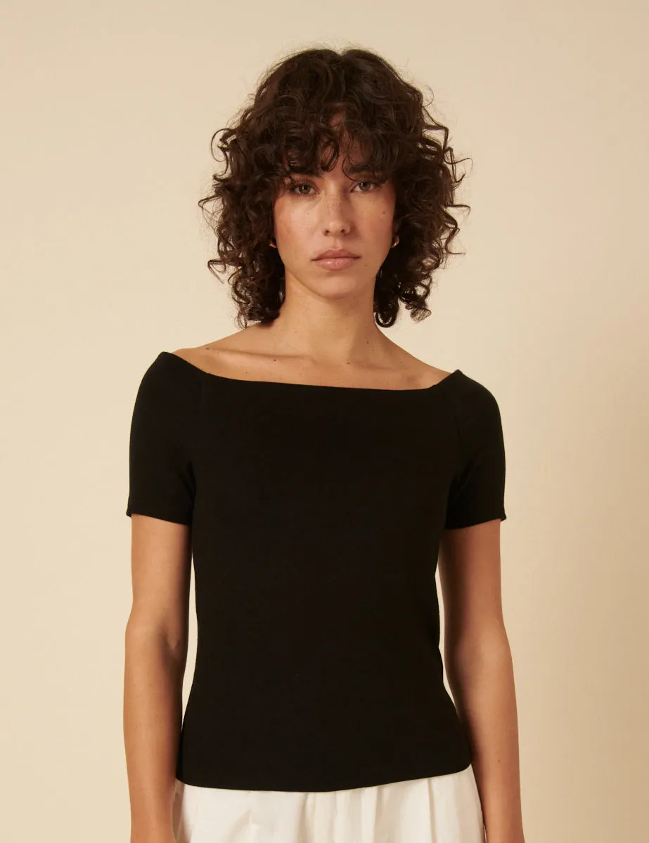 Black Bardot Top sold by Nobody's Child product image thumbnail 3