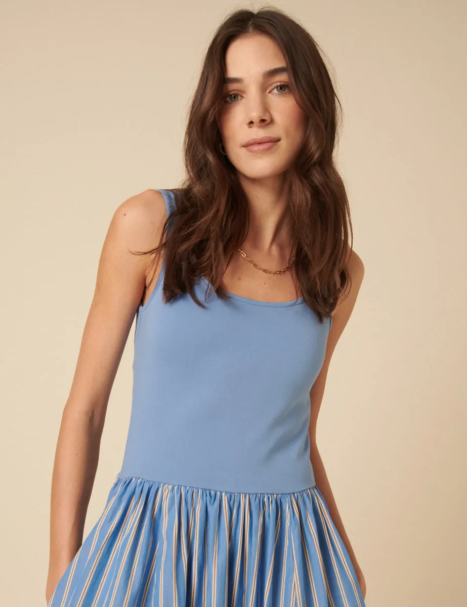 Blue Striped Colorado Midi Dress sold by Nobody's Child product image thumbnail 5
