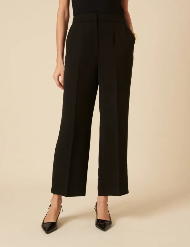 Black Etta Straight Leg Trousers sold by Nobody's Child