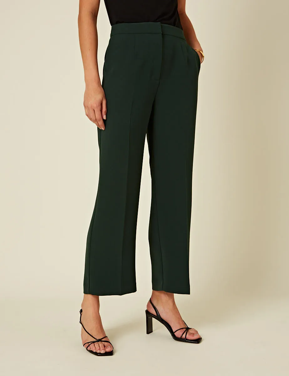Forest Green Etta Straight Leg Trousers sold by Nobody's Child product image thumbnail 2