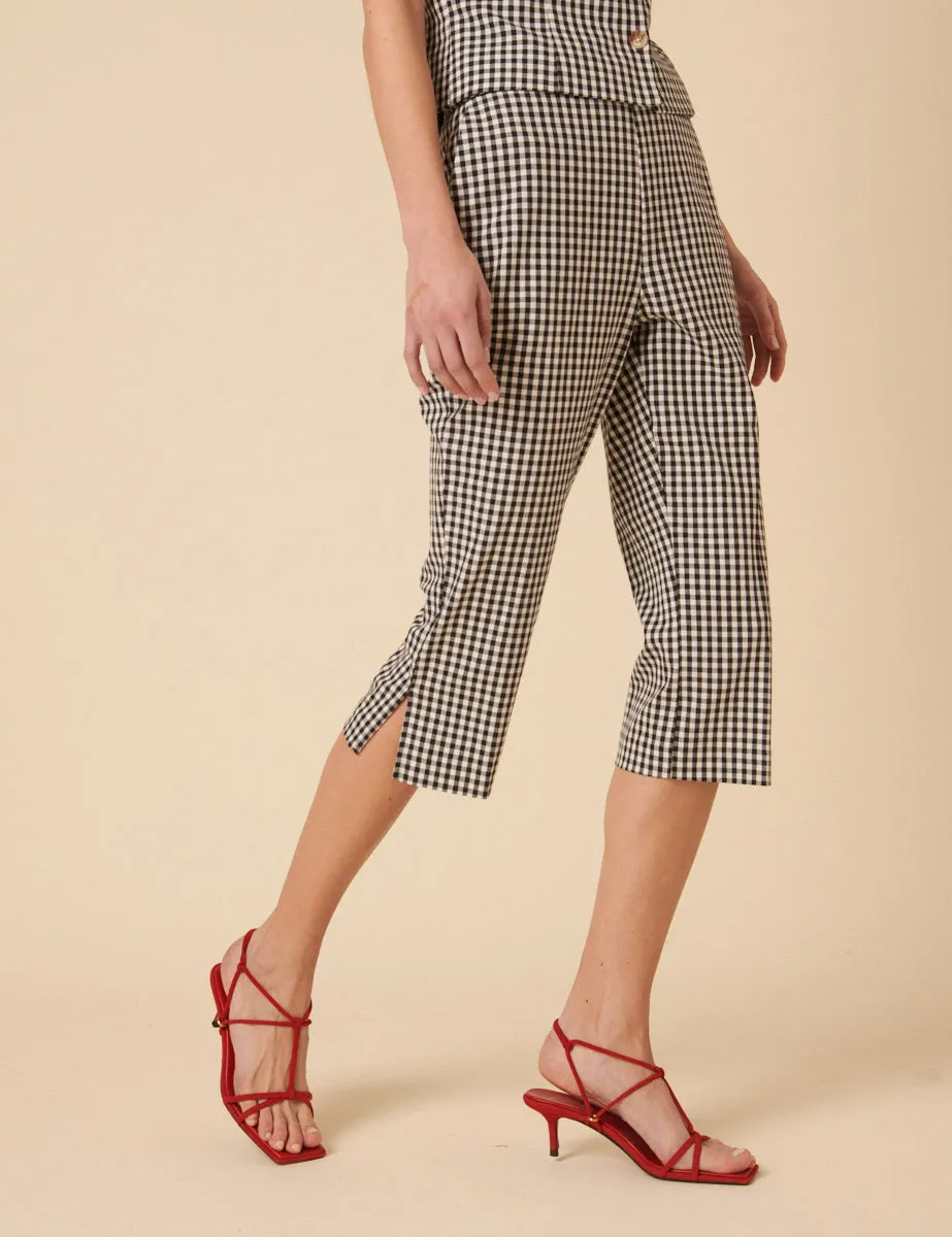 Black Gingham Capri Trousers sold by Nobody's Child product image thumbnail 3