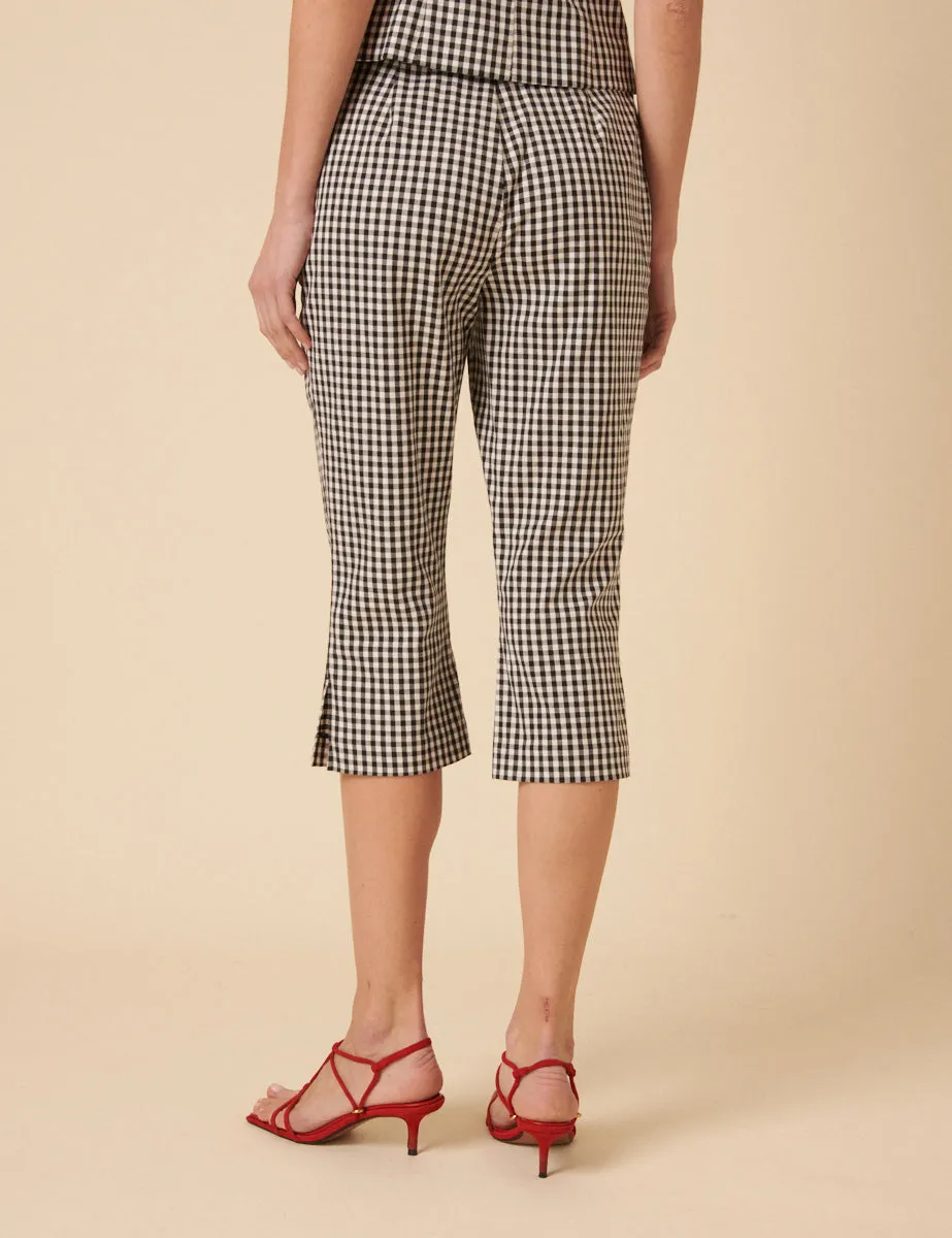Black Gingham Capri Trousers sold by Nobody's Child product image thumbnail 5