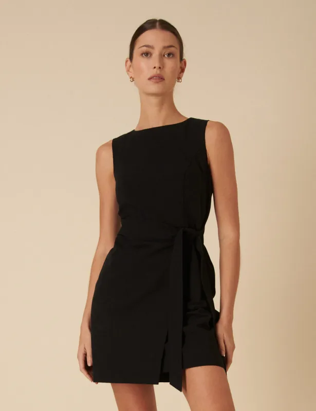 Black Tie Waist Lotte Mini Dress sold by Nobody's Child