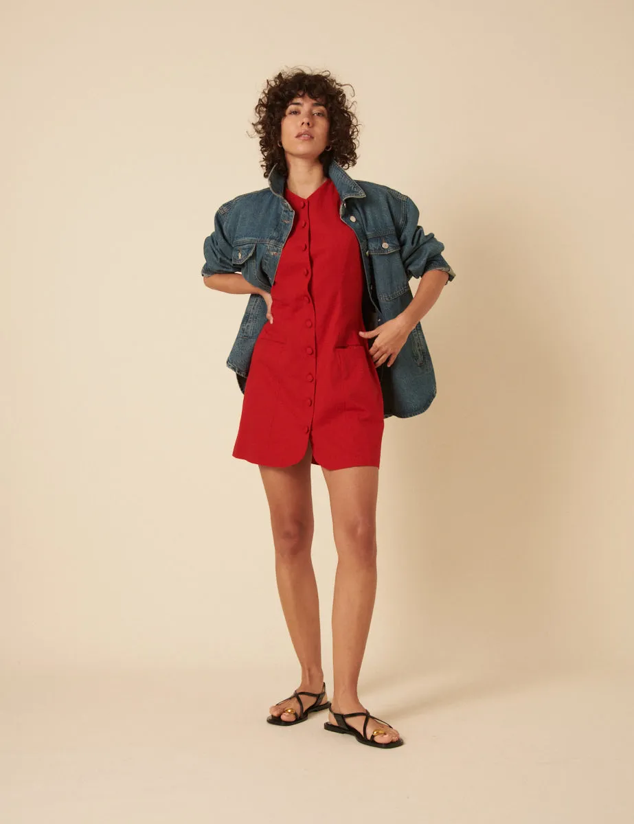 Red Tailored Yana Mini Dress sold by Nobody's Child product image thumbnail 2