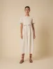 White Collar Broderie Orla Midi Dress sold by Nobody's Child
