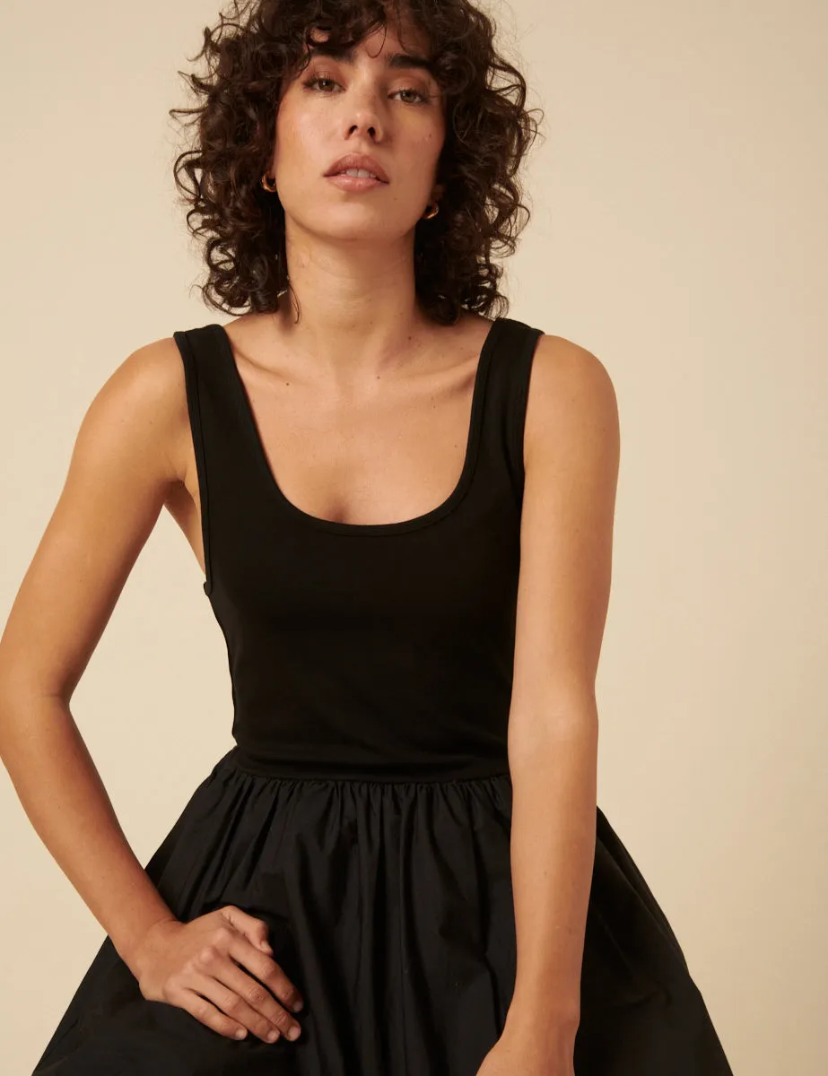 Black Nancy Bubble Hem Midi Dress sold by Nobody's Child product image thumbnail 2